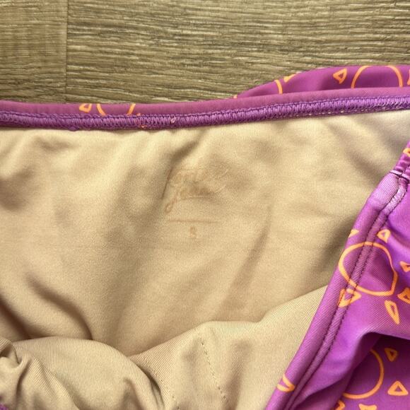 Kortni Jean Ruffled Around Tankini Top Purple Size Small - Picture 2 of 4